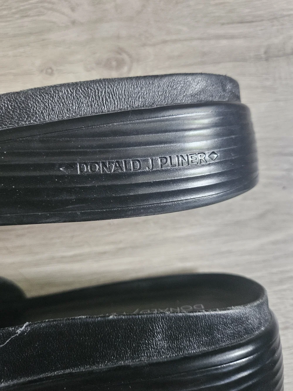Donald J. Pliner Black Slide Sandals